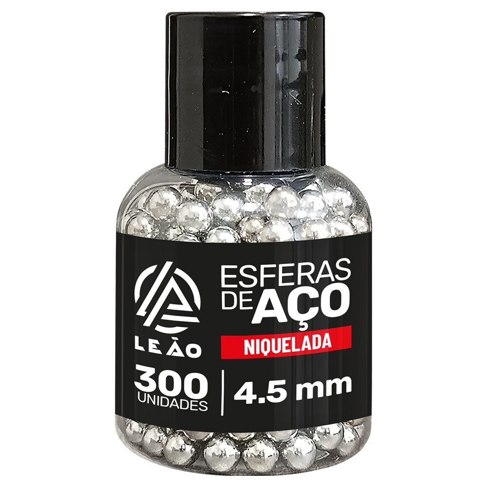Esfera Metal Aço Níquel 4.5mm Leão - Tubo 300un
